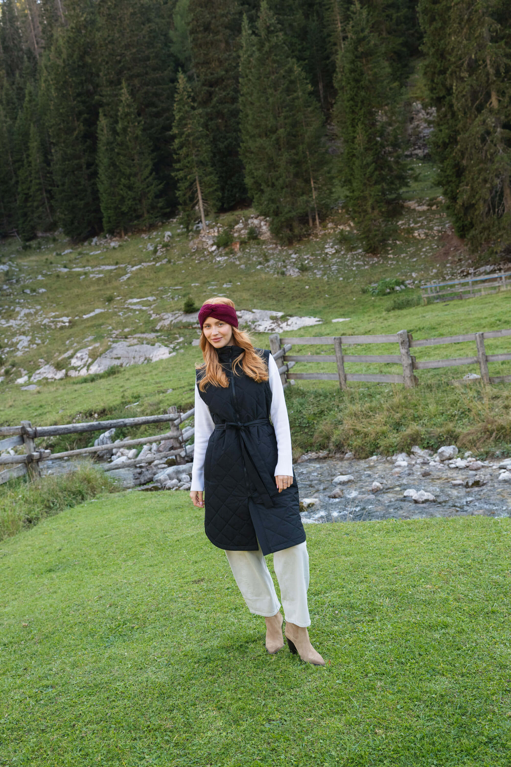 Merino Head Band, Burgundy