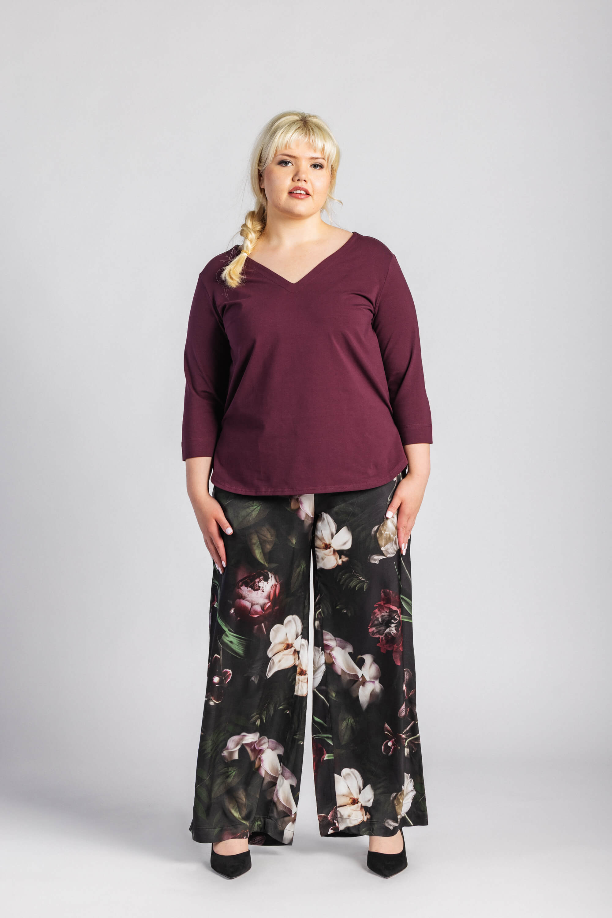Vera Blouse, Burgundy