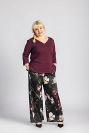 Vera Blouse, Burgundy