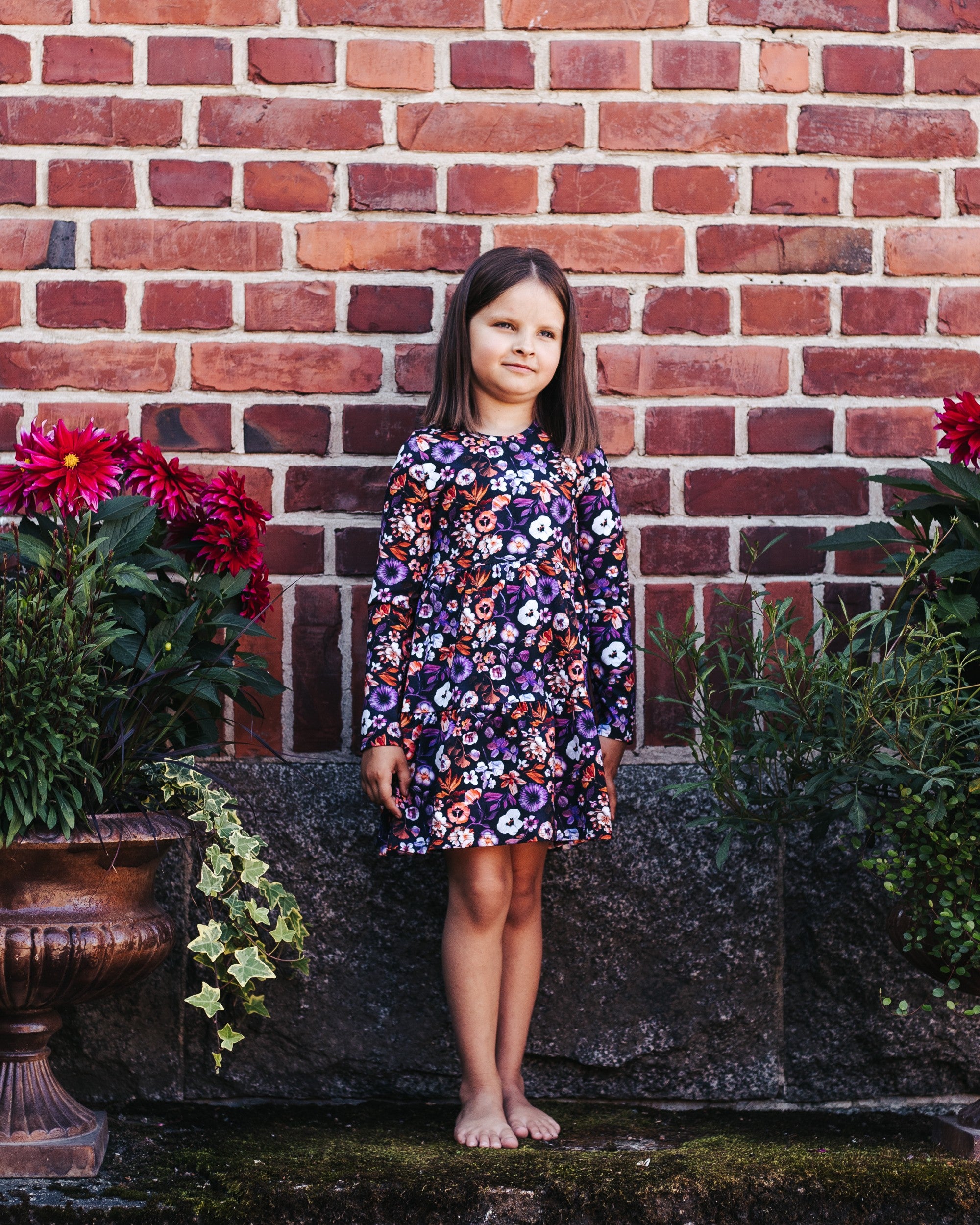 Kid's Print Layered Dress, Coco Leo