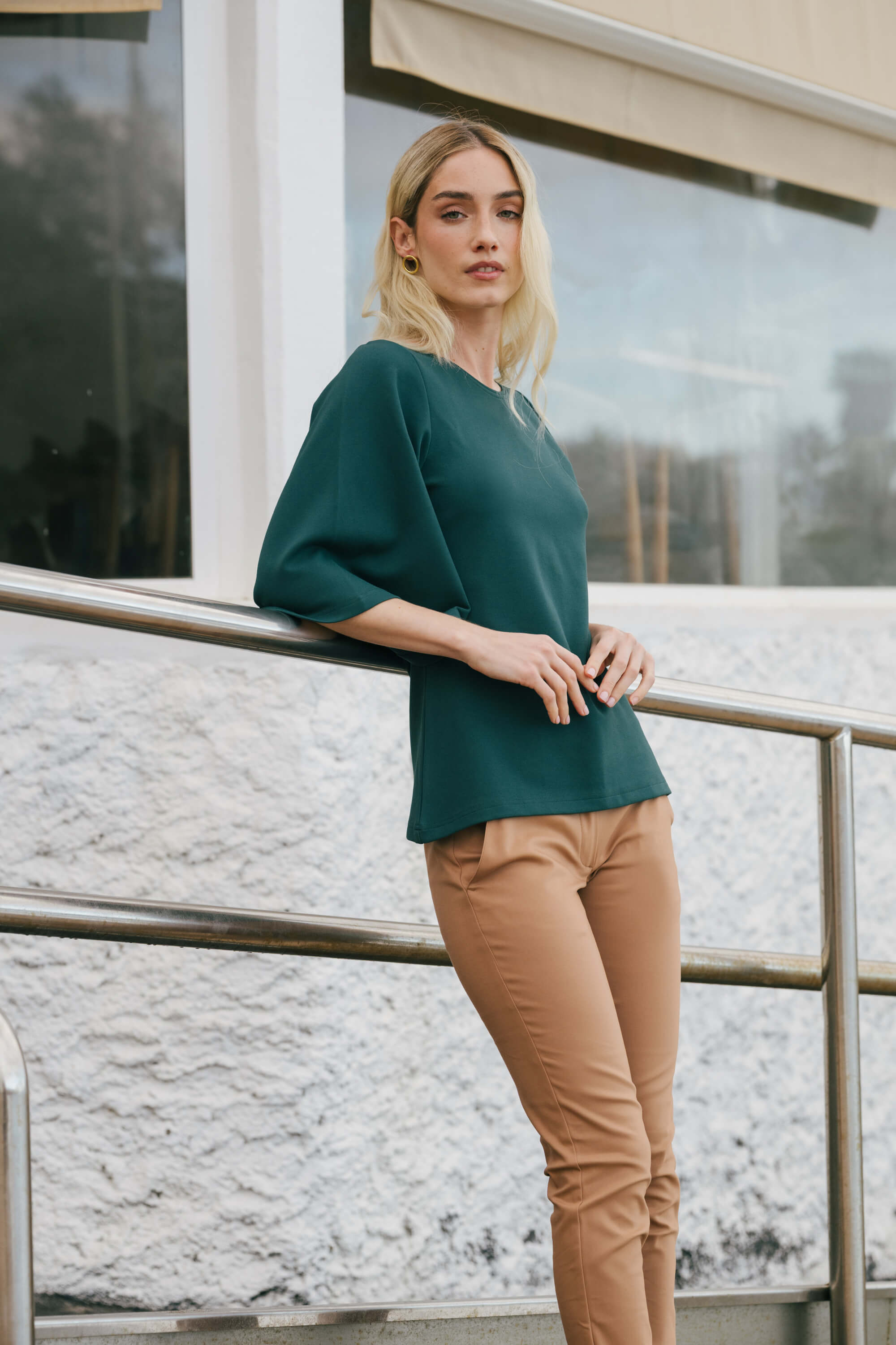 Vivienne Blouse, Dark Green