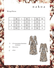 Wickelkleid mit Print, Leopard