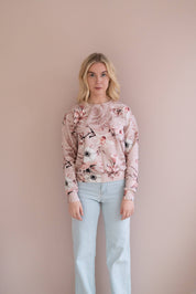 Casual Chic Print Shirt, Rose Lily