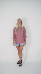 Classic Linen Blouse Pellavapaita, Old Rose