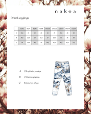 Bedruckte Leggings, Nebelberge