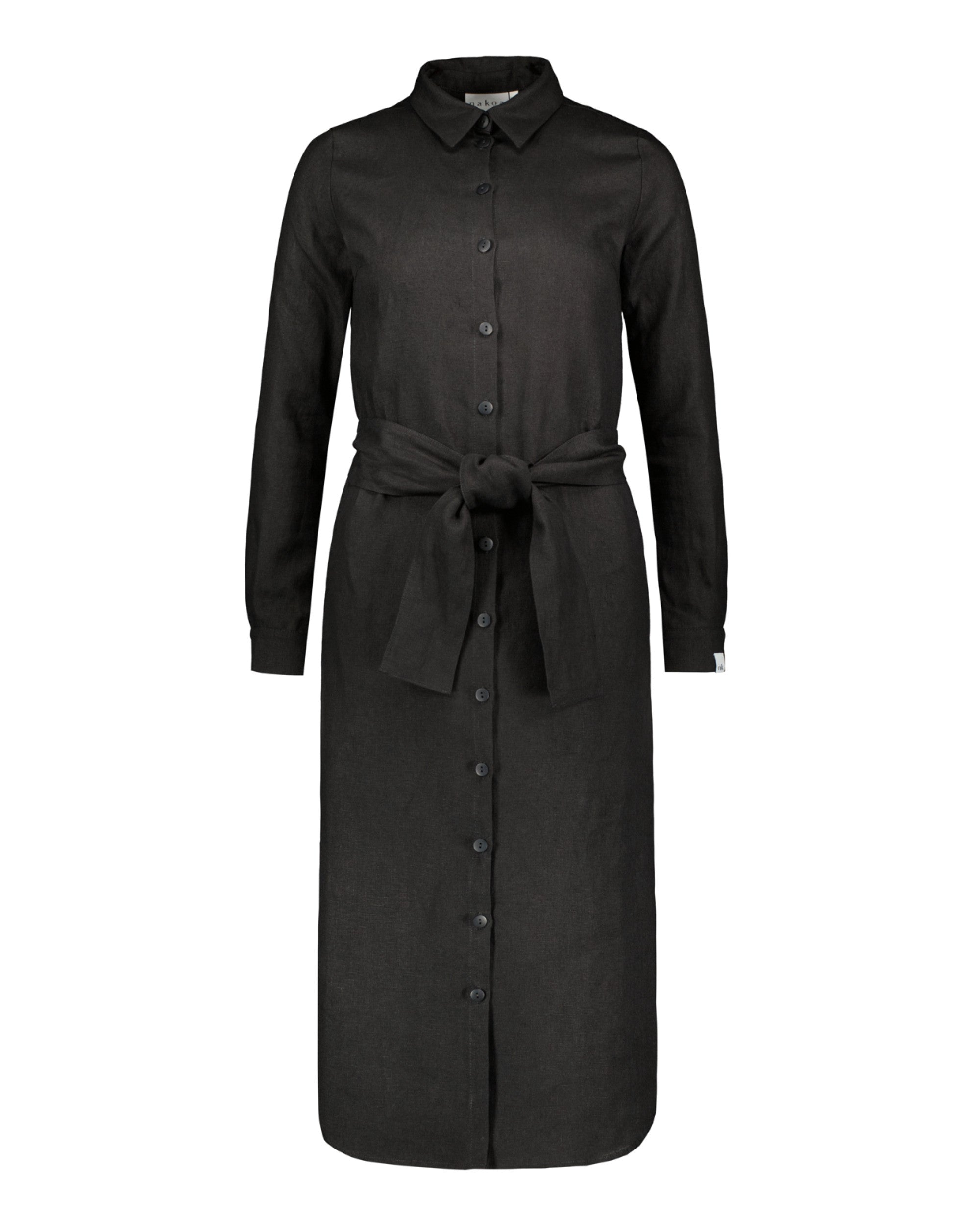 Chloe Linen Dress, Black