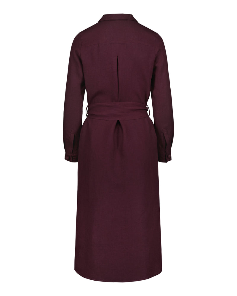 Chloe Linen Dress, Merlot