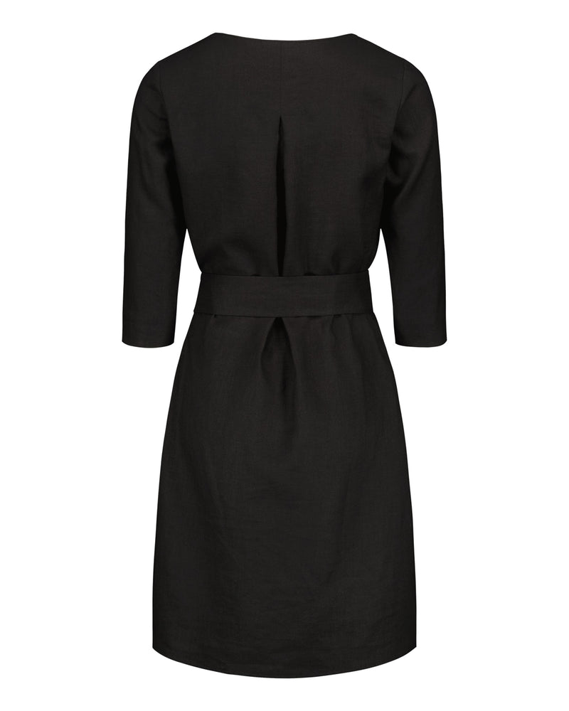 Classic Linen Dress, Black