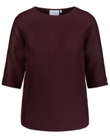 Classic Linen Blouse, Merlot