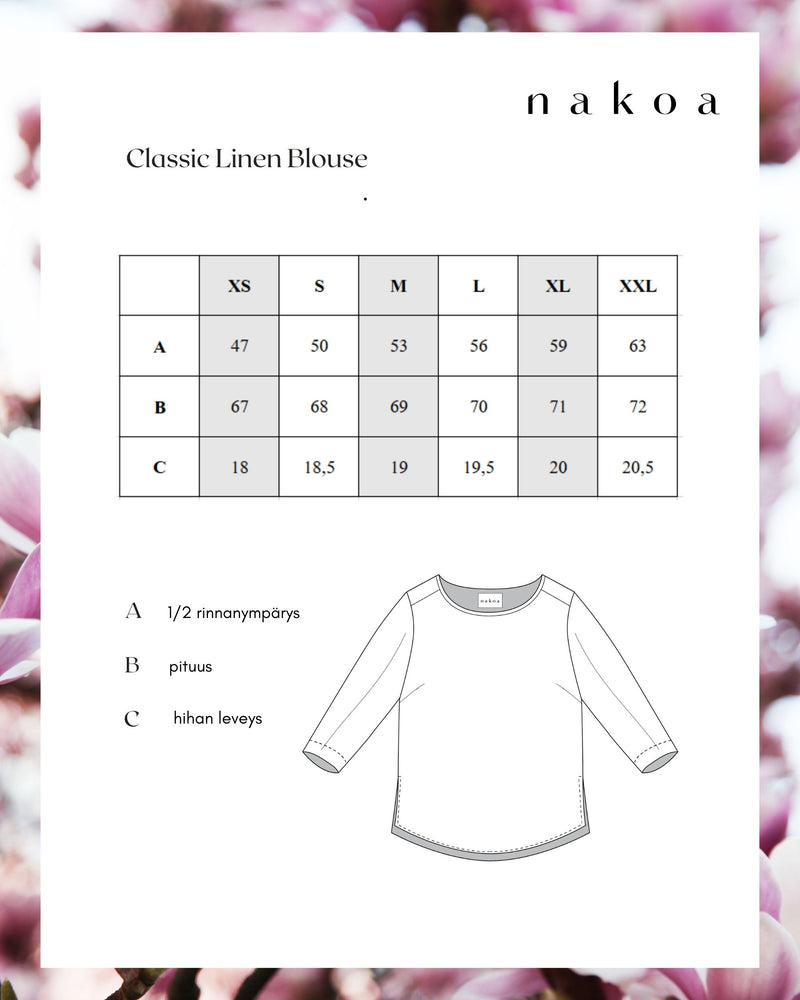 Classic Linen Blouse, Black