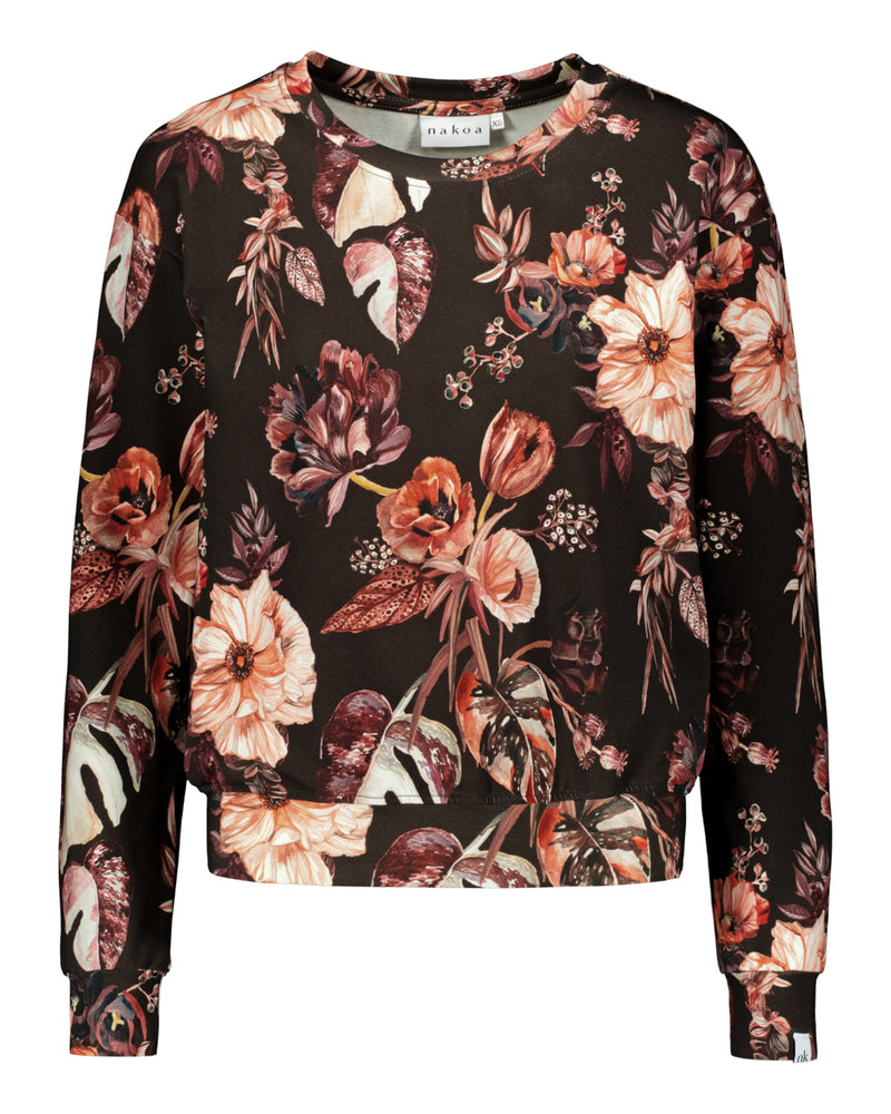 Casual Chic Print Shirt, Harvest Poppies