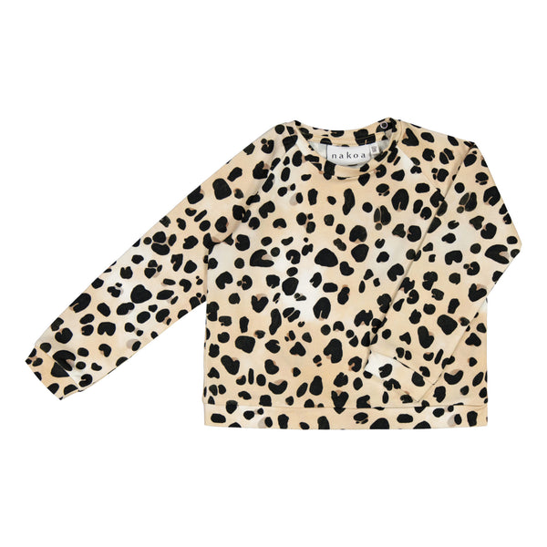 Comfy College Print Shirt, Leopard