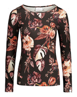 Women's Basic Print Shirt, Harvest Poppies 