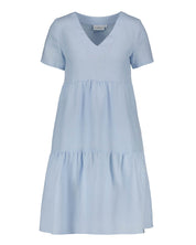 Linen Layered Dress, Sky Blue