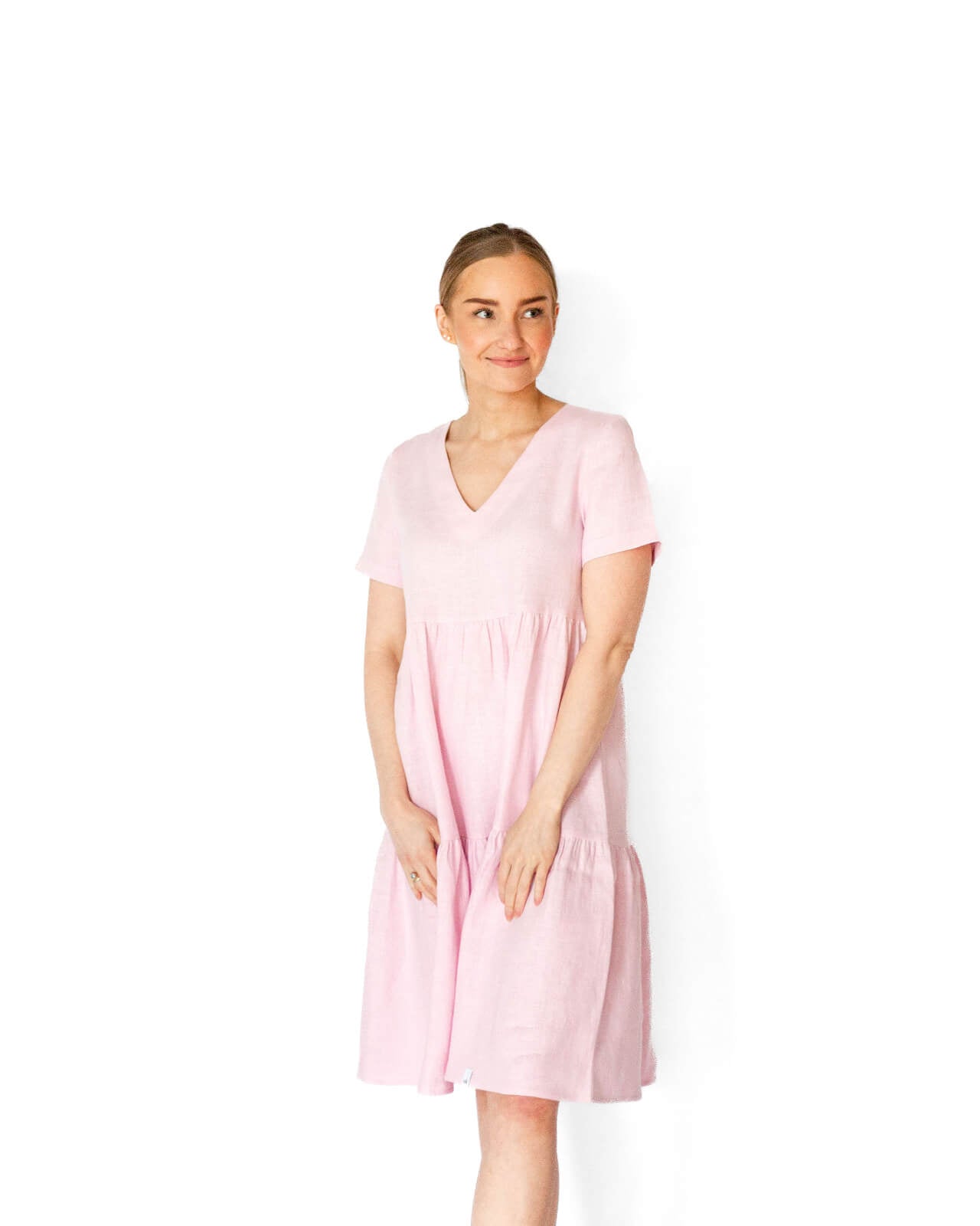 Lagenkleid aus Leinen, Rosenwasser