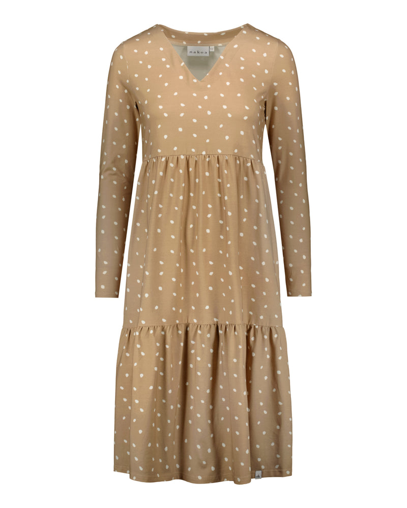 Print Layered Dress, Polka Dot