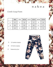 Comfy Cargo Print Pants, Midnight Lily