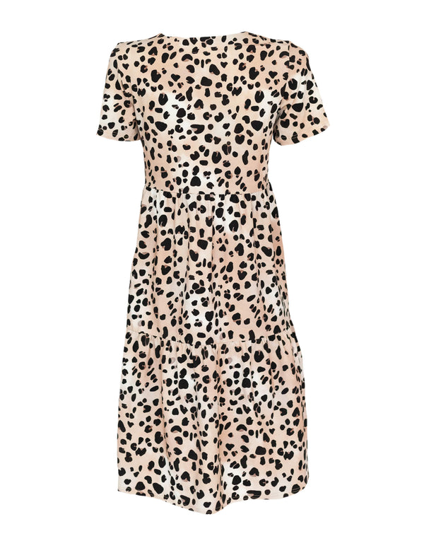 Layered dress, Leopard