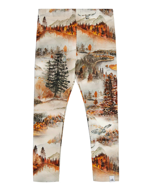 Print Leggings, Autumn Fog