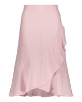 Linen Ruffle Skirt, Rosewater