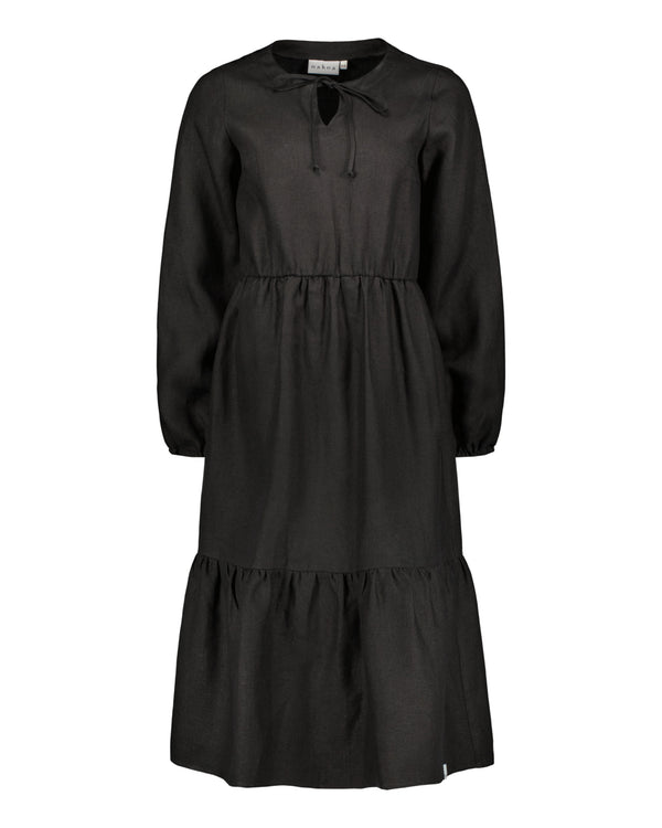 Ulrika Linen Dress, Black 