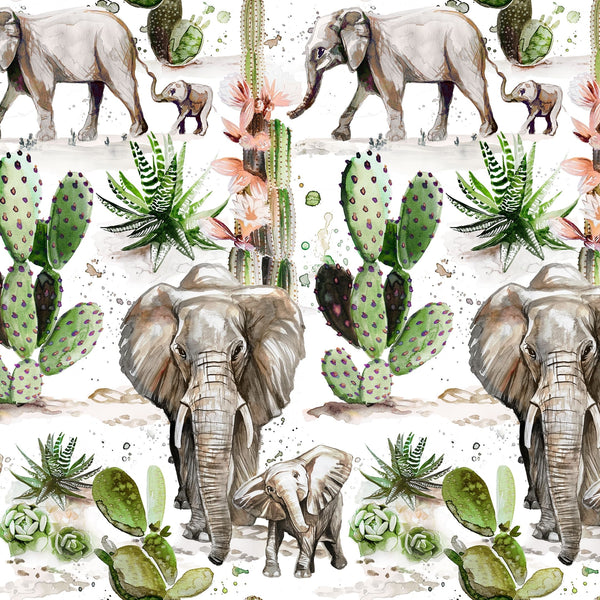 Wild Wanderers print kangas, 1m