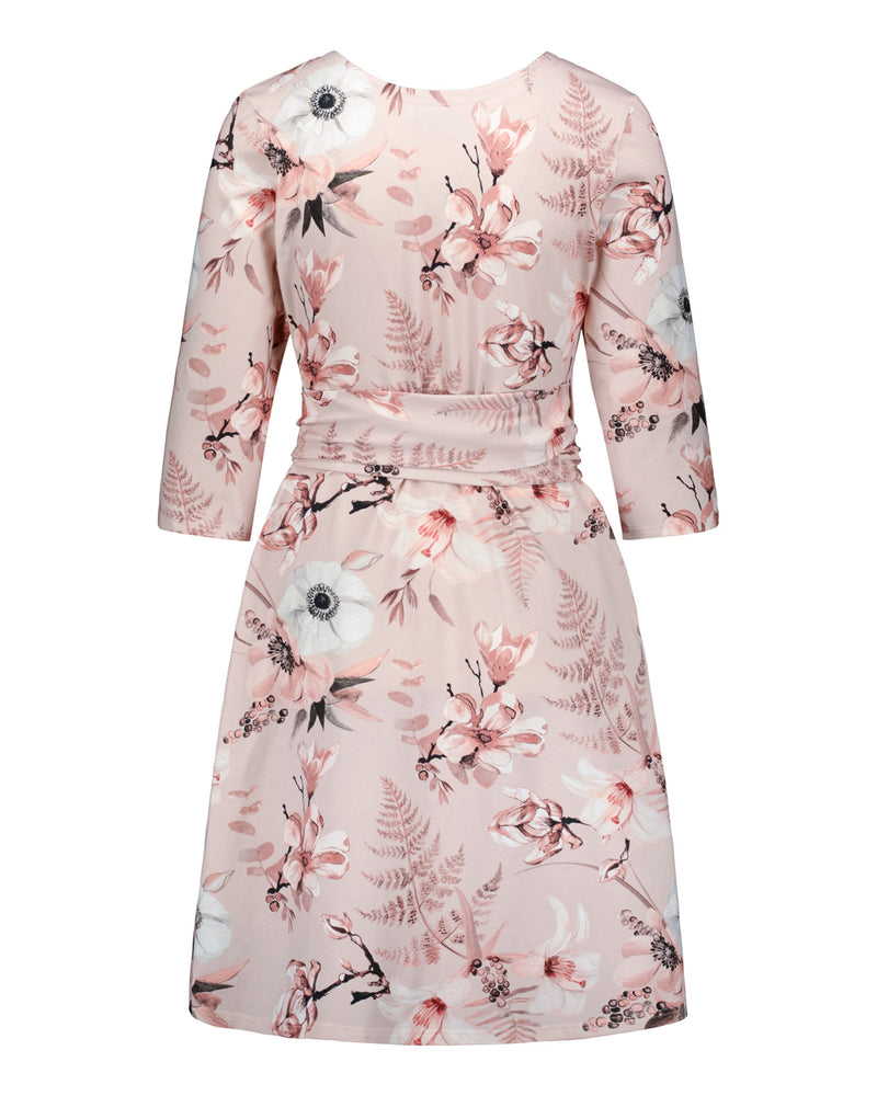 Print Wrap Dress, Rose Lily