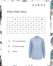 Chloe Linen Shirt, Sky Blue