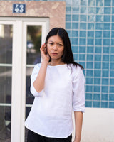 Classic Linen Blouse, Coconut Milk