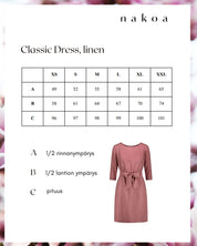 Classic Linen Dress, Old Rose