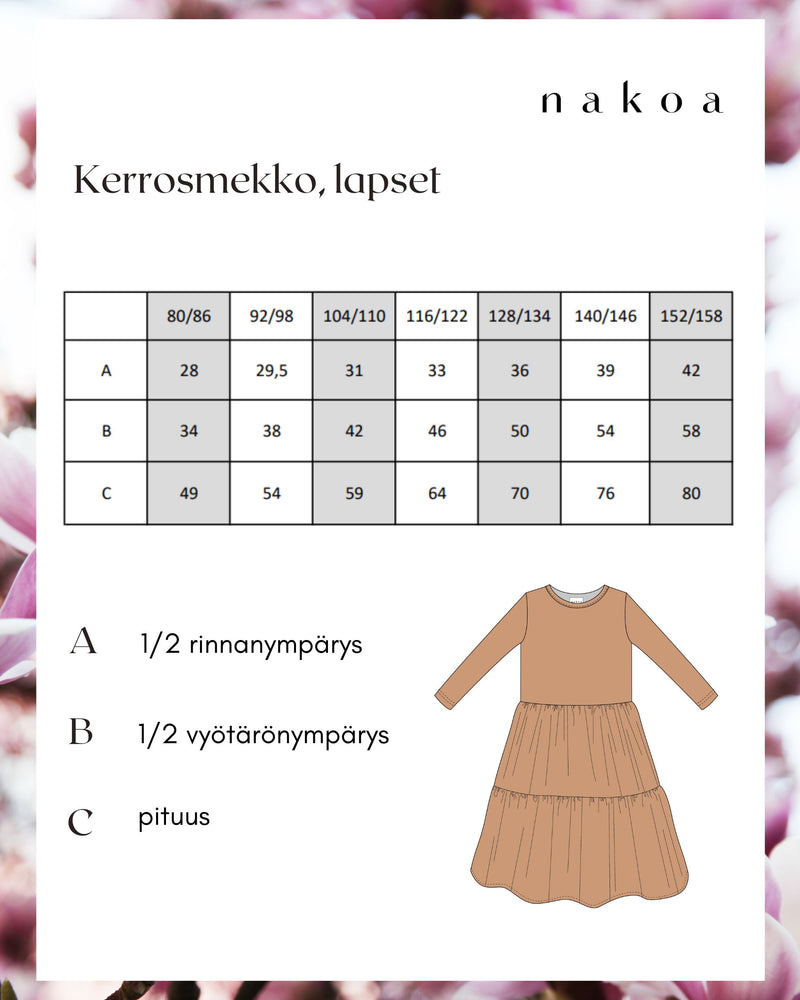 Lasten Print Kerrosmekko, Coco Leo