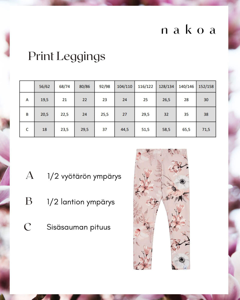 Print Leggings, Rose Lily