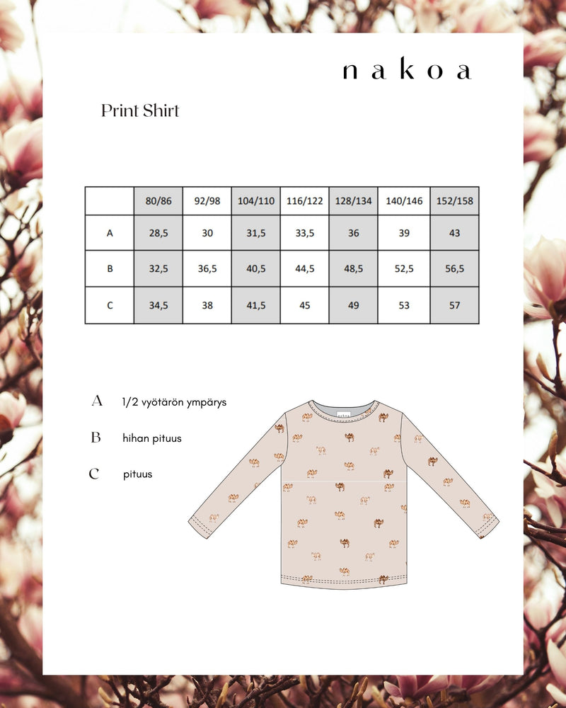 Basic Print Paita, Sahara