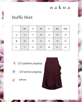 Linen Ruffle Skirt, Night Sky