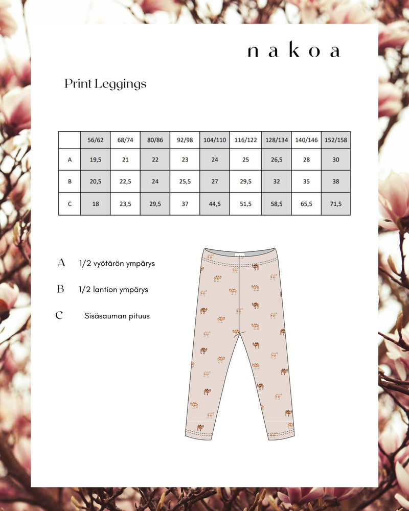 Print leggings, Sahara