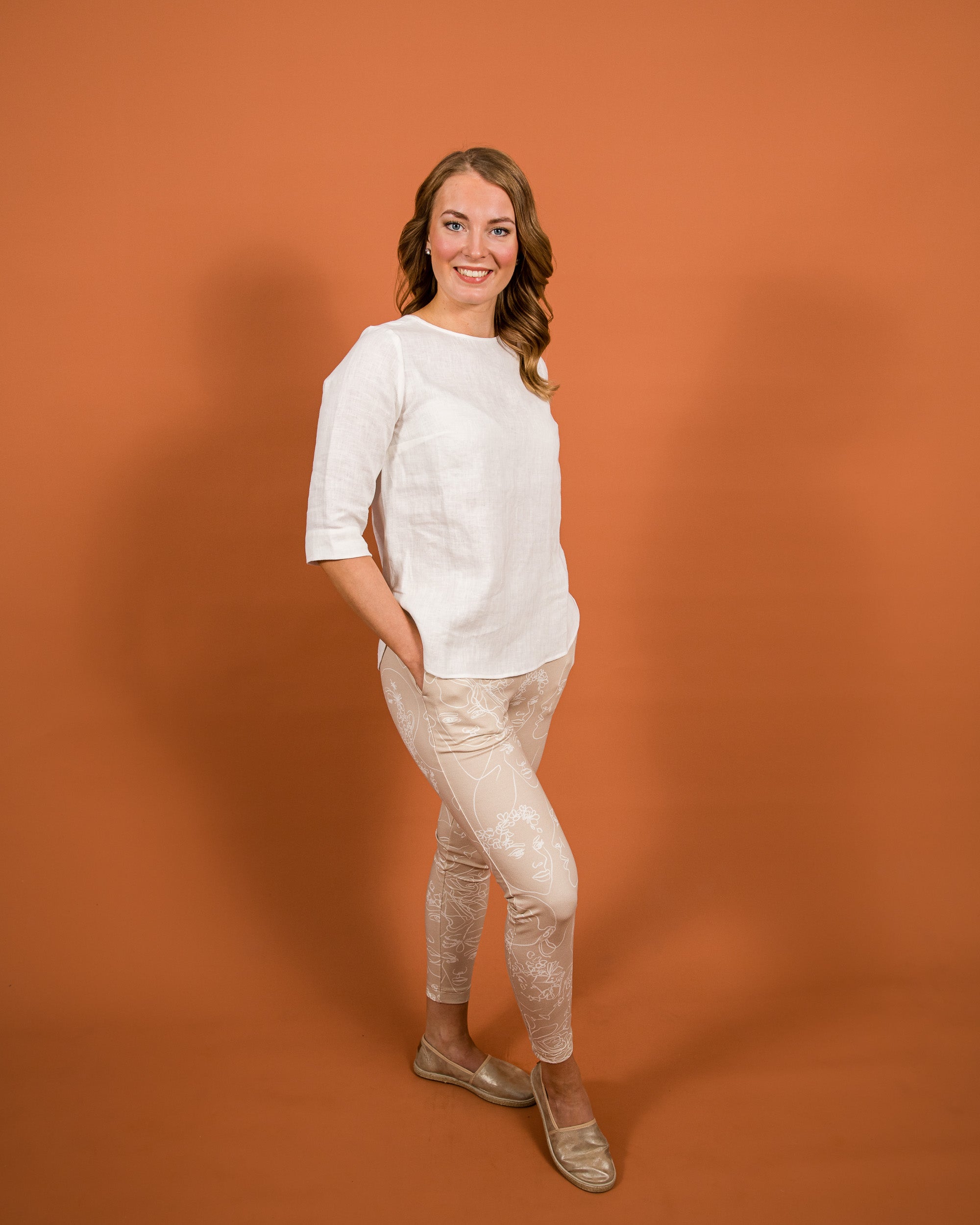 Classic Linen Blouse, Vanilla