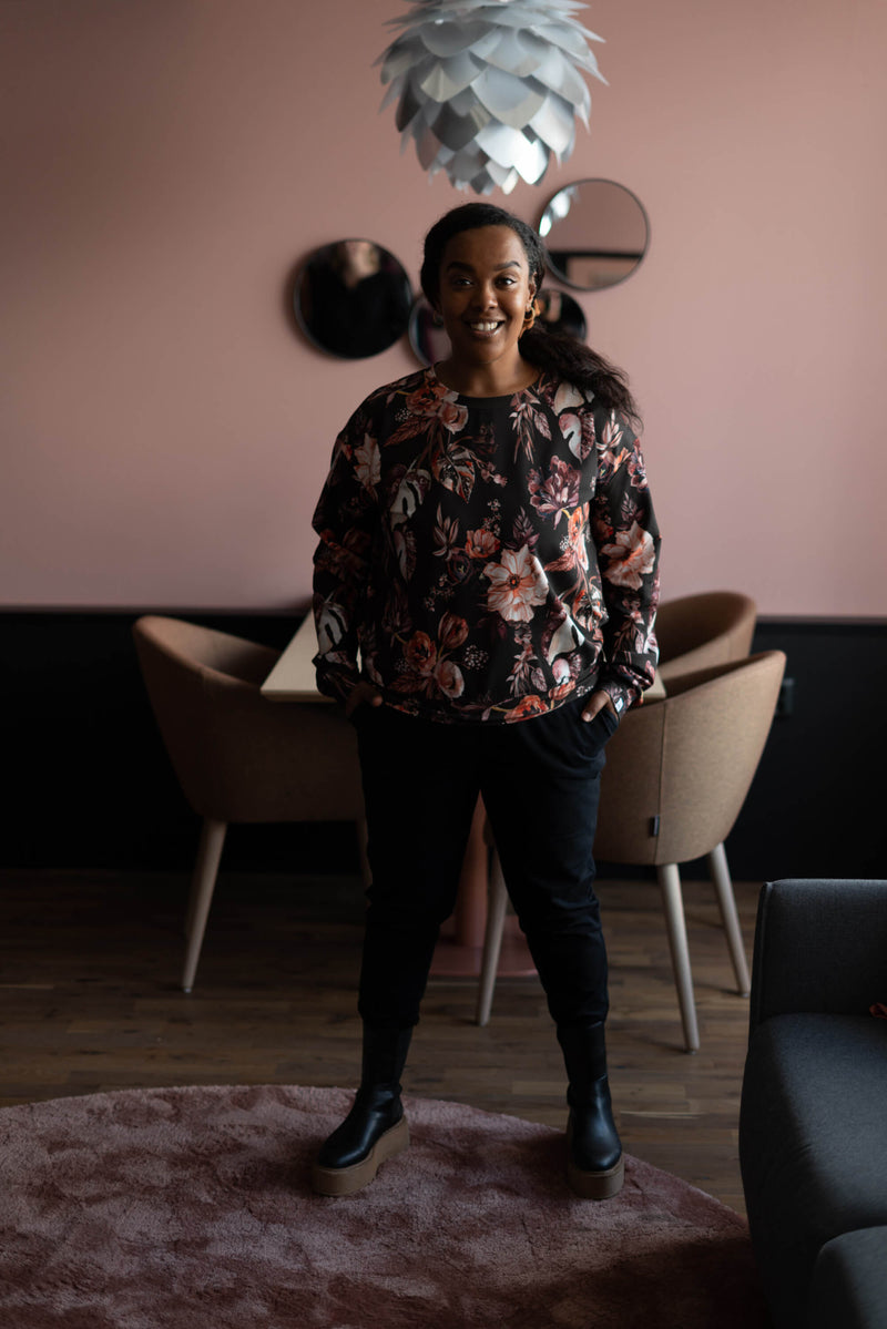 Casual Chic Print Shirt, Harvest Poppies