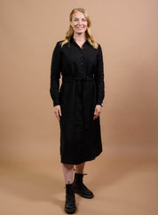 Chloe Linen Dress, Black