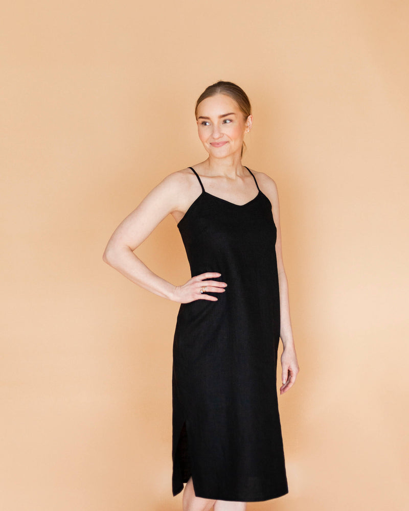 Nora Midi Dress, Black