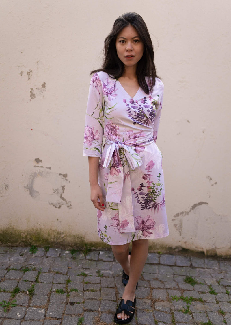 Print Wrap Dress, Oceania