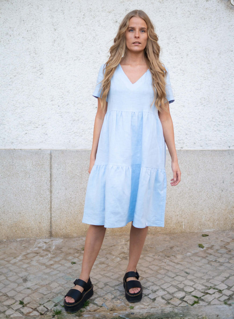 Pellava Kerrosmekko, Sky Blue