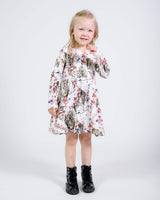 Kid's print layered dress, Tiger Blossom