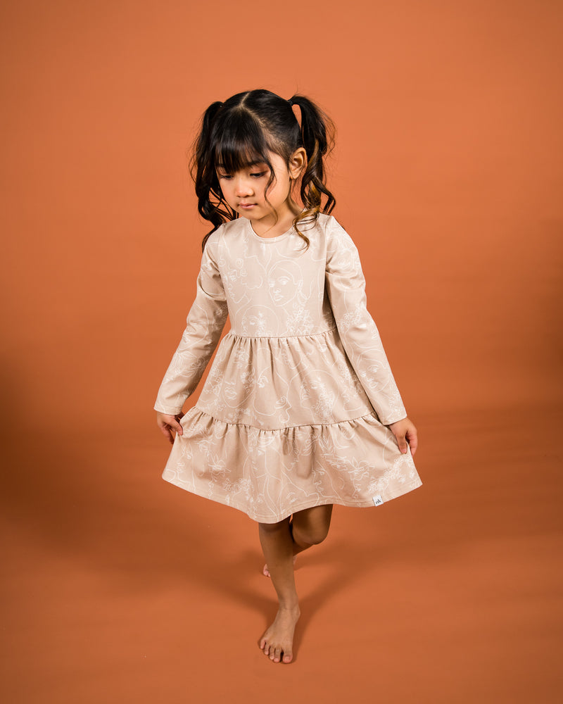 Kid's Print Layered Dress, Visions