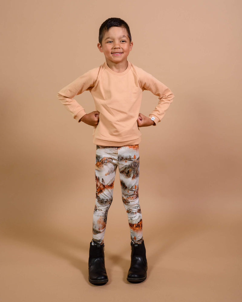 Print Leggings, Autumn Fog