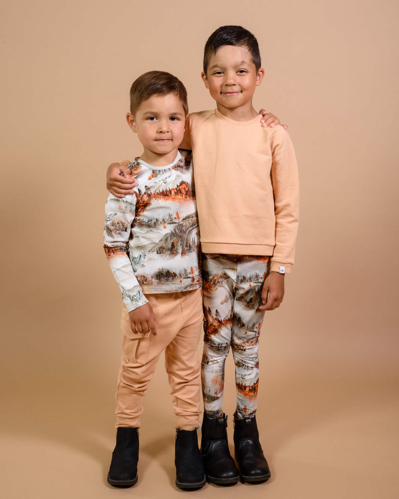 Print Leggings, Autumn Fog