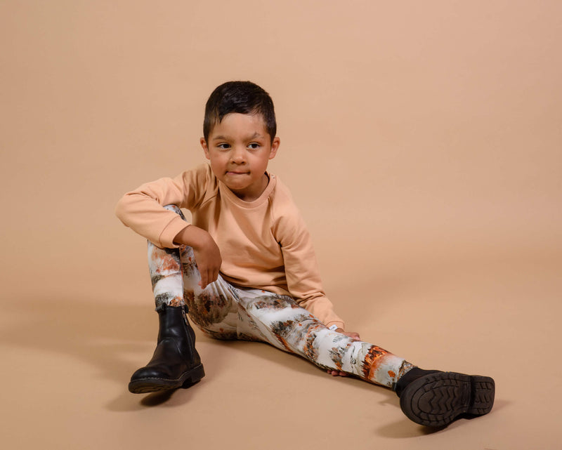 Print Leggings, Autumn Fog