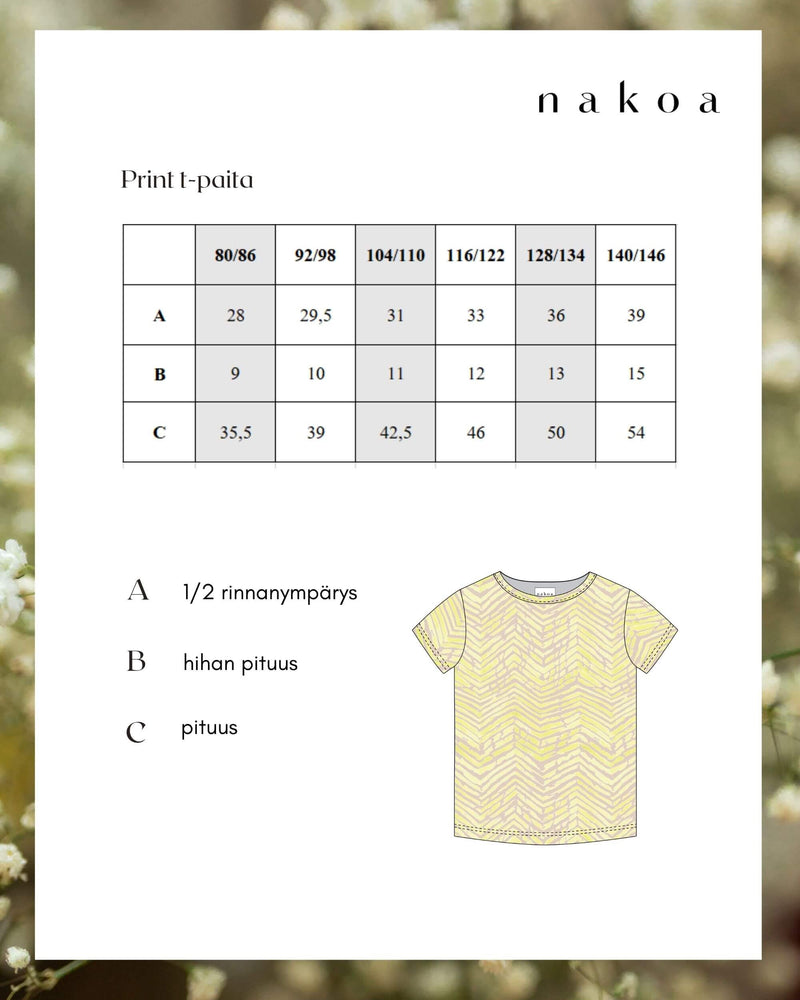 Print T-paita, Sahara