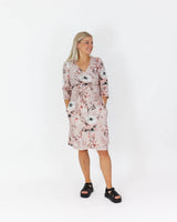 Print Wrap Dress, Rose Lily