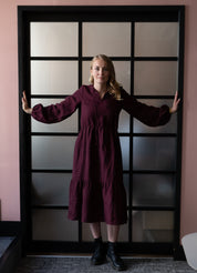 Ulrika Linen Dress, Merlot