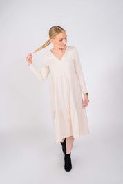 Layered dress, Ivory
